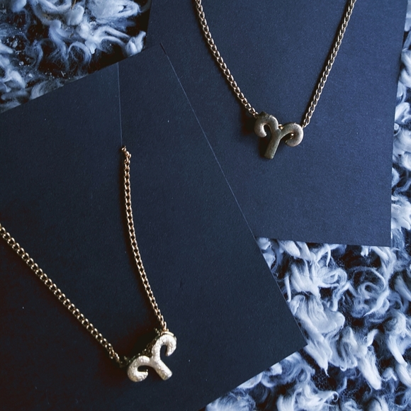 Gold Plated Aries Necklace - Picture 1 of 3